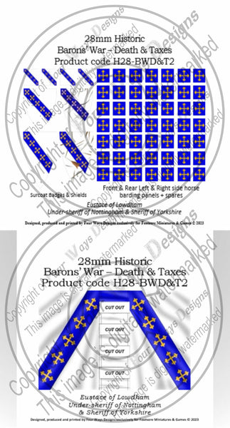 Death & Taxes - Eustace of Lowdham Decals & Banner set