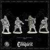 Viking Unarmoured Warriors (Bondi) with Spears, 1, for Footsore Miniatures 'Conquest' range.