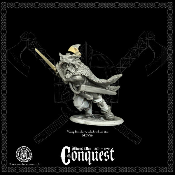 Viking Berserker 4, with Sword and Axe
