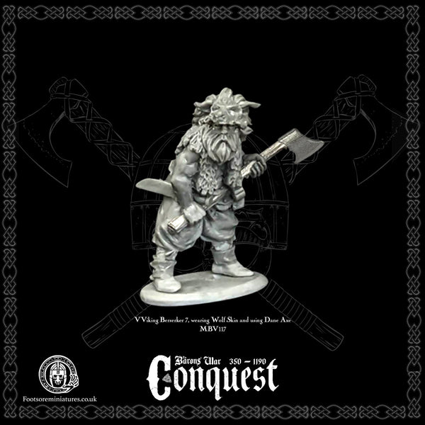 Viking Berserker 7, wearing Wolf Skin and using Dane Axe