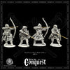 Viking Unarmoured Warriors (Bondi) with Bows, 2, for Footsore Miniatures 'Conquest' Vikings.