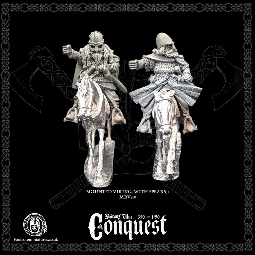 Mounted Viking Spearmen 1, from the Footsore Miniatures 'Conquest' range