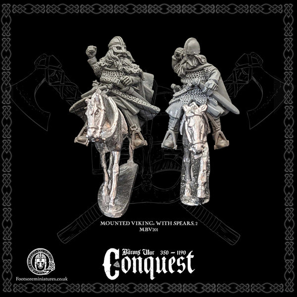 Mounted Viking Spearmen 2, from the Footsore Miniatures 'Conquest' range