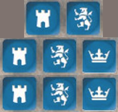 SAGA Medieval Dice - (Blue) (Age of Chivalry) (8)