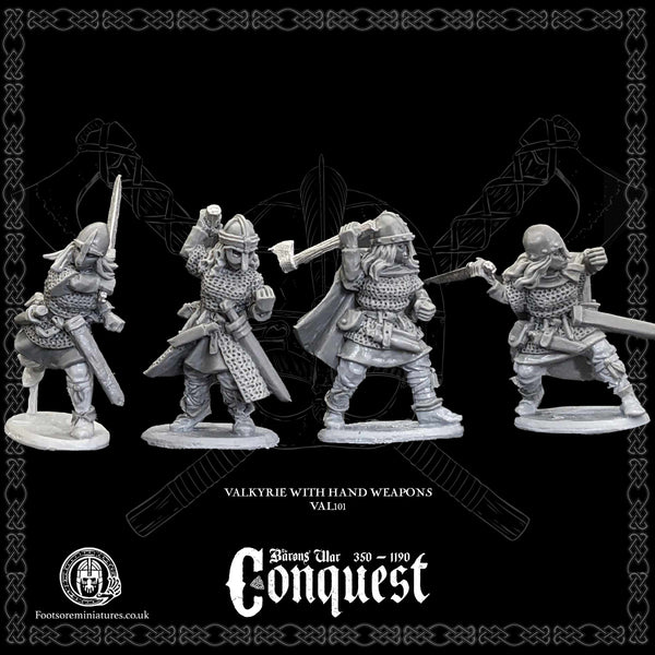 Valkyrie with hand weapons for Footsore Miniatures 'Conquest' Vikings.