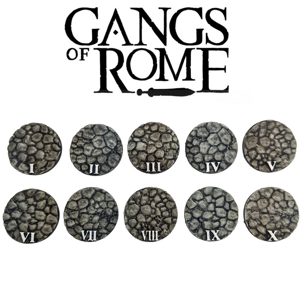 Solid Cobbled Bases with Roman Numerals