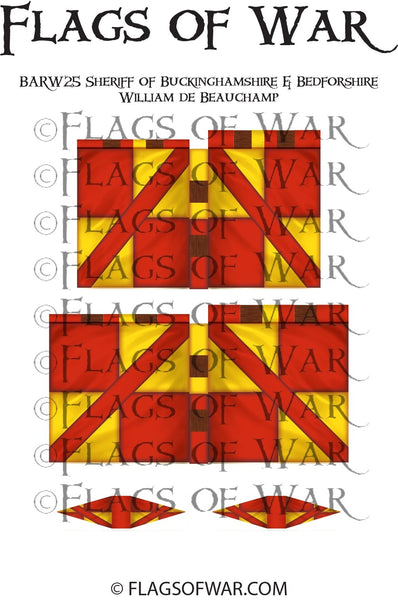 BARW25 Sheriff of Buckinghamshire & Bedforshire - William de Beauchamp