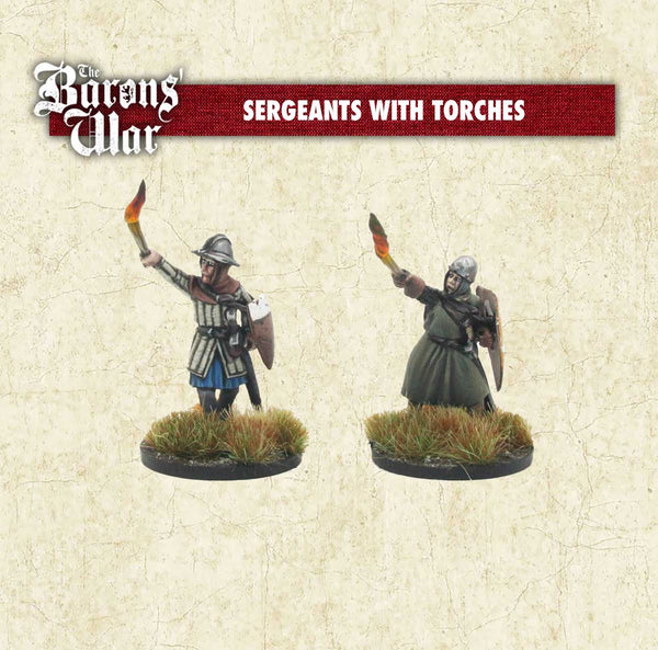 Sergeants with torches