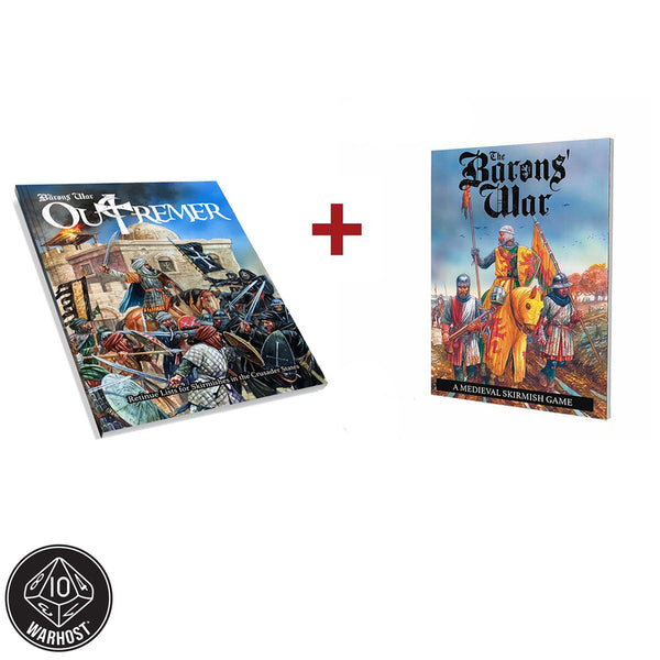 The Barons War Rulebook and Outremer supplement book bundle