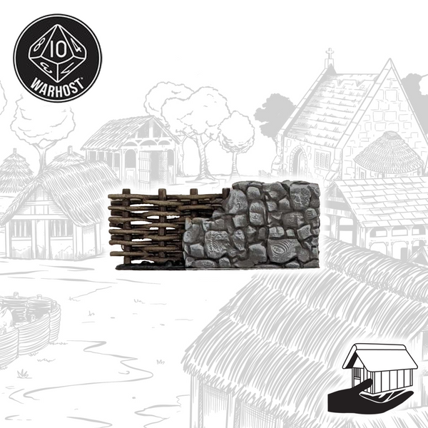 Dry Stone Wall to Wattle Fence Connector