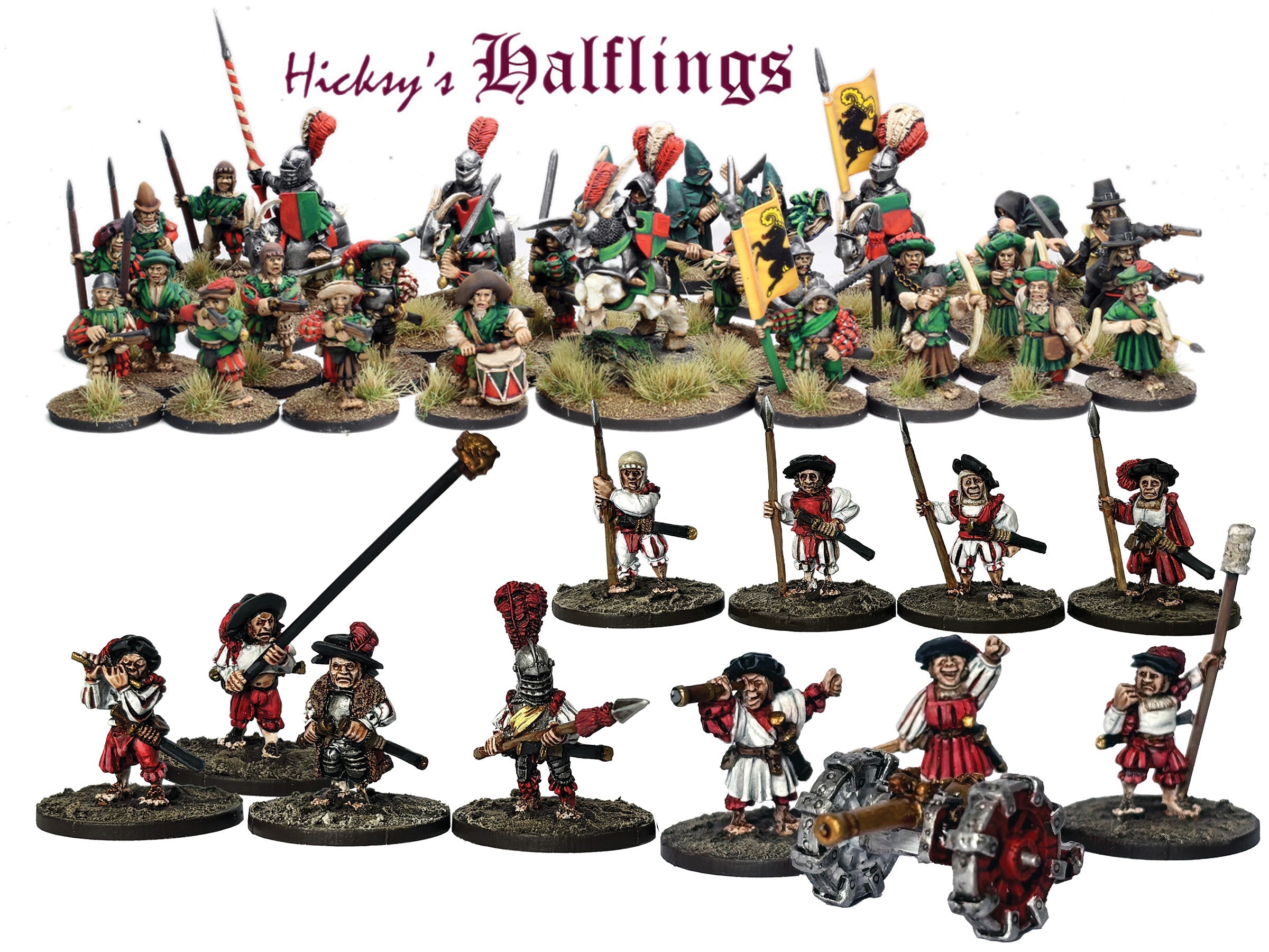 Paul Hicksy's Halflings a fresh little range ready for your Oldhammer battles