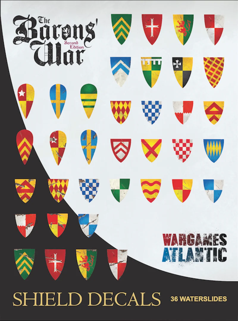 Shield Decals Barons' War Shield Decals (01) – Footsore Miniatures & Games Limited