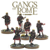 Six Vigiles Urbani with lanterns and big sticks for Footsore Miniatures 'Gangs Of Rome' range.