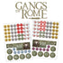 The Gangs Of Rome doubles-sided sheet of tokens, objectives and ruler