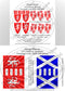 Product packaging for 12th-century Scottish flags and emblems with product code H28-BWAS02.