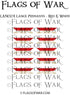 LAN024 Lance Pennants - Red & White