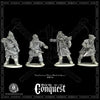 Viking Unarmoured Warriors (Bondi) with Spears, 1, for Footsore Miniatures 'Conquest' range.