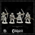 Viking Unarmoured Warriors (Bondi) with Bows, 2, for Footsore Miniatures 'Conquest' Vikings.