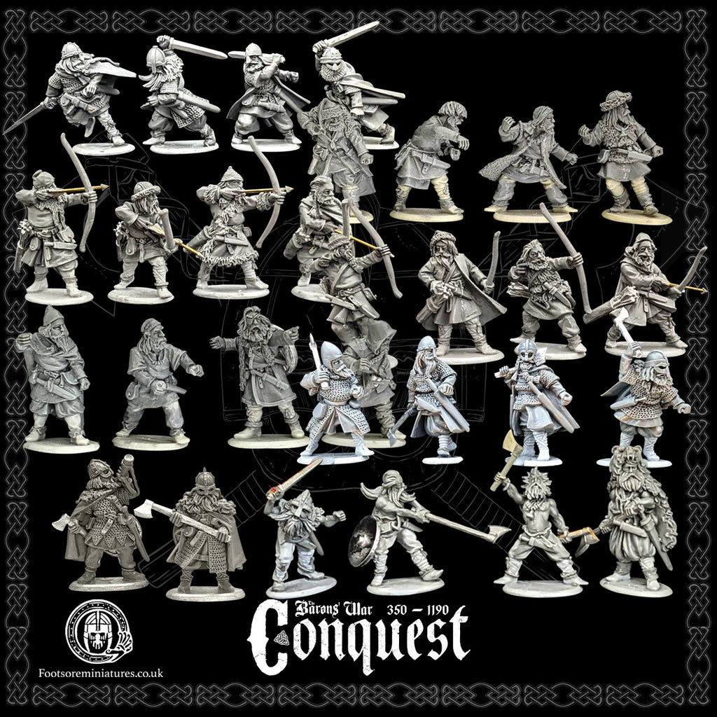 Thor's Hammer, a special offer of 30 figures for Footsore Miniatures 'Conquest' Vikings.