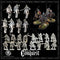 Viking Warrior deal - 26 foot and mounted figures on black background