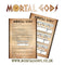 Mortal Gods Roster Sheet free PDF
