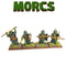 Orc Warriors with Spears and Helmets, Attacking