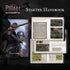 Pillage: Ransack the Middle Ages Starter Handbook book cover and several interior pages displayed on a dark themed background.