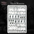 A product display for the Victrix 'Viking Warriors' miniature plastic sprue, featuring various unpainted grey warrior and weapon miniatures attached to a white backing board, set against a dark, atmospheric background of silhouetted Vikings.