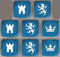 SAGA Medieval Dice - (Blue) (Age of Chivalry) (8)