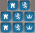 SAGA Medieval Dice - (Blue) (Age of Chivalry) (8)