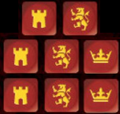SAGA Medieval Dice - (Red) (Age of Chivalry) (8)
