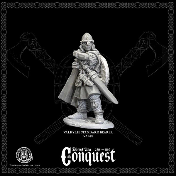 Valkyrie Standard Bearer for Footsore Miniatures 'Conquest' Vikings.