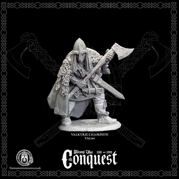 Valkyrie Champion for Footsore Miniatures 'Conquest' Vikings.