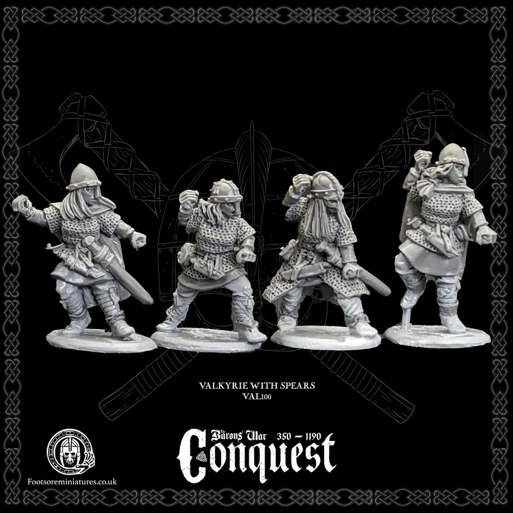Valkyrie with spears for Footsore Miniatures 'Conquest' Vikings.