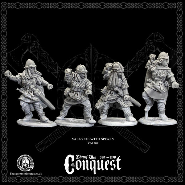 Valkyrie with spears for Footsore Miniatures 'Conquest' Vikings.