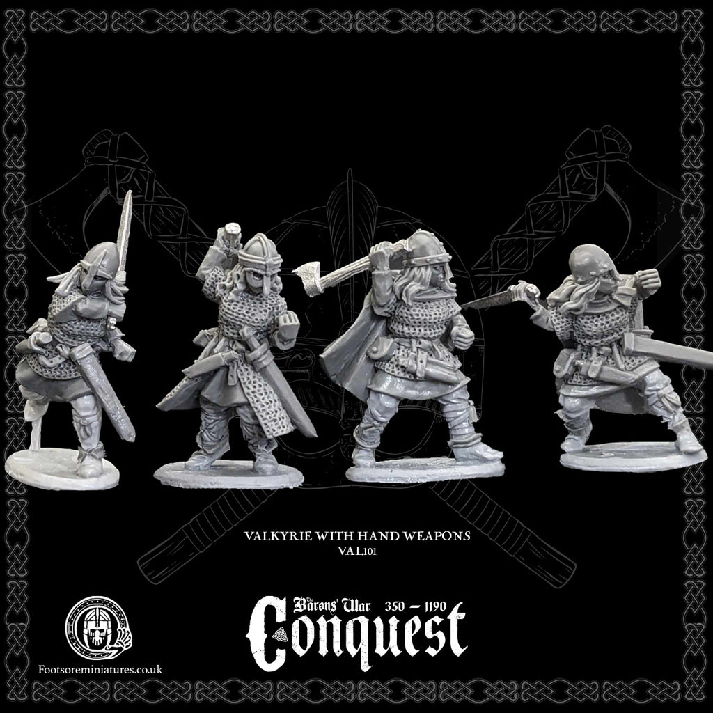 Valkyrie with hand weapons for Footsore Miniatures 'Conquest' Vikings.