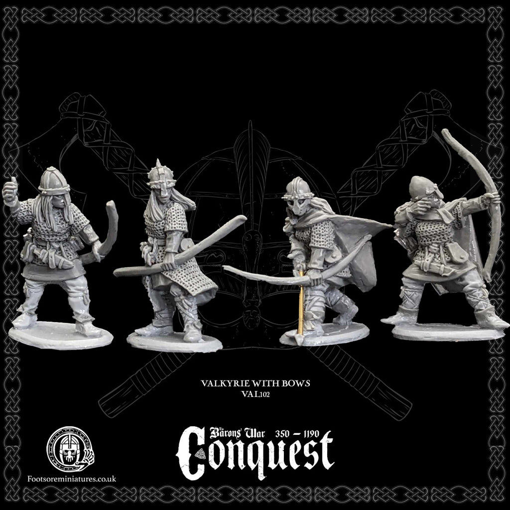 Valkyrie with bows for Footsore Miniatures 'Conquest' Vikings.