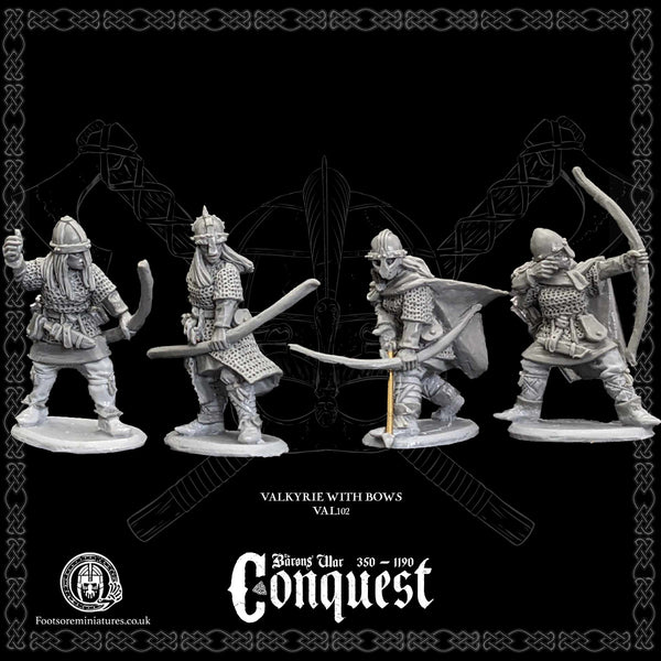 Valkyrie with bows for Footsore Miniatures 'Conquest' Vikings.