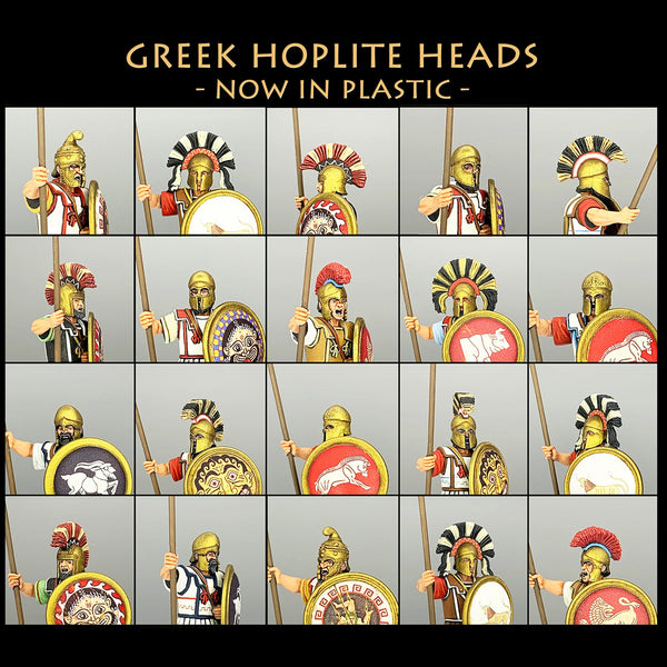 Greek Hoplite Heads x28
