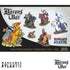 Set of mounted knight Command figurines with 'Wargames Atlantic' branding on a promotional background.
