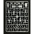 A grey, unpainted miniature figurine sprue (rear) of Egyptian Archers and Spearmen, by Wargames Atlantic.  