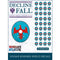Wargames Atlantic Decline & Fall: Imperial Rome at War 284-476 AD waterslide decal sheet. The packaging features a white marble-textured background with a large circular decal of a red eagle on a teal shield, alongside 36 smaller identical decals arranged in a column on the right.