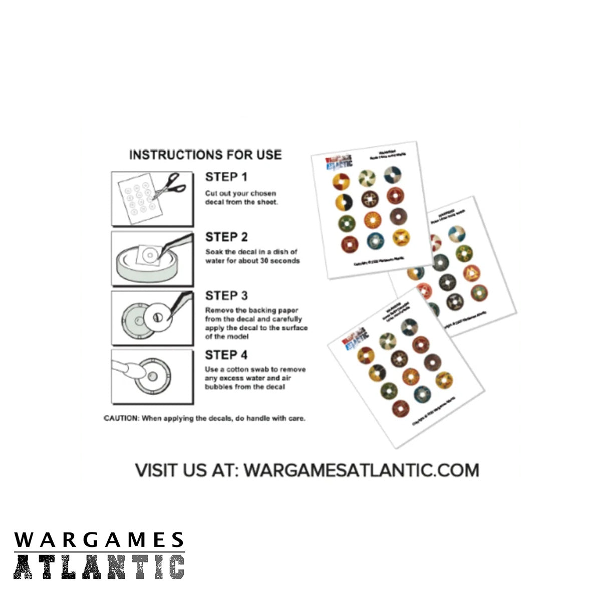 How to use instructions for Wargames Atlantic waterslide decals