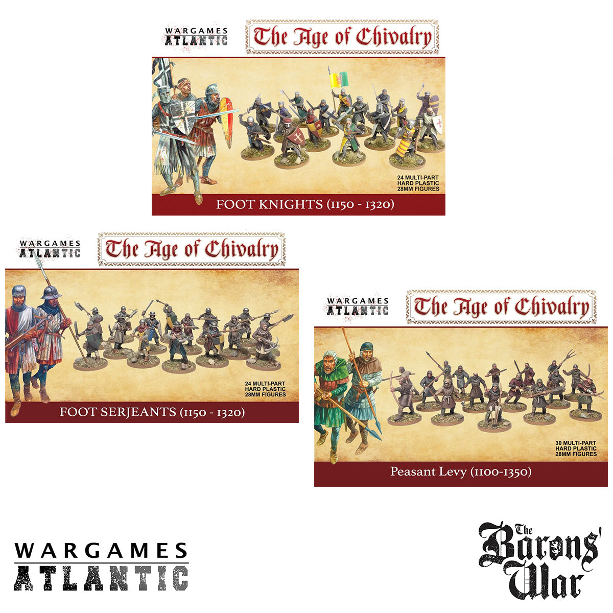 The Barons' War - Foot Retinue, Plastic