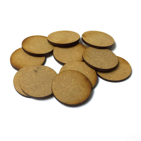 25mm Round MDF Bases (12 Pack)