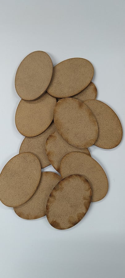 Ellipse shaped Cavalry MDF Bases (12 Pack)