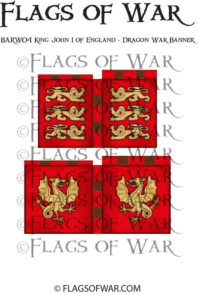 BARW04 King John I of England - Dragon War Banner