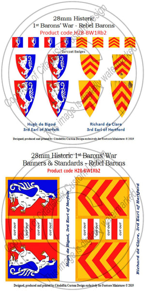 Hugh de Bigod & Richard de Clare, Banners + Decals