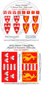 Robert de Ros (aka Roos) & William d'Aubigny, Banners + Decals