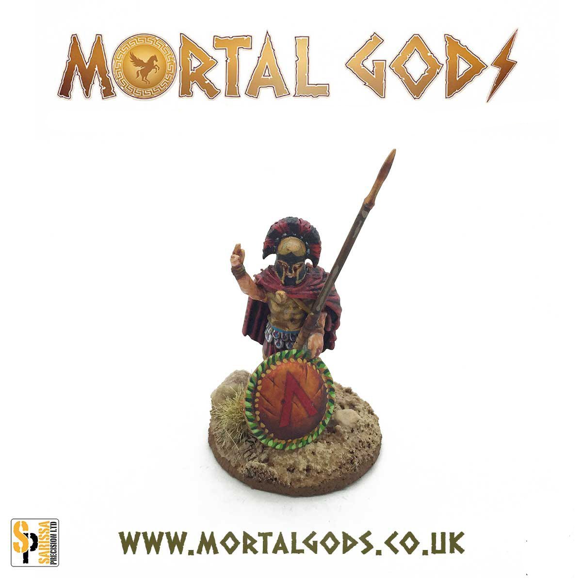 A 32mm round MDF base for the game, Mortal Gods